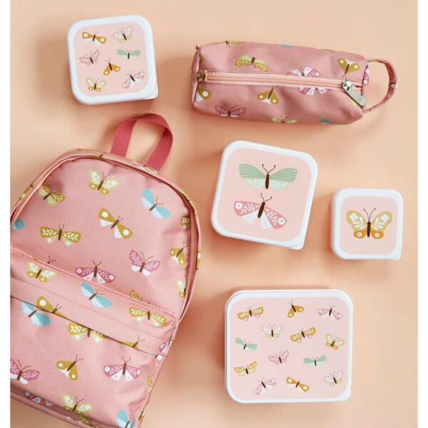 Σετ 4 δοχεία φαγητού Lunch & Snack Box Butterflies – A little lovely company - Image 2
