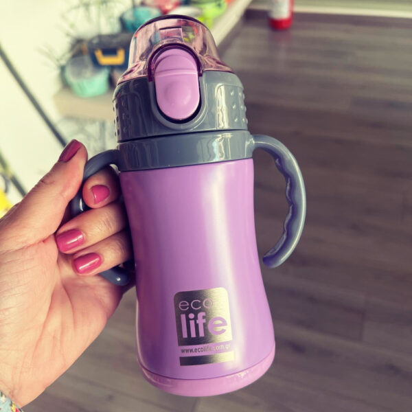 ECOLIFE ΜΕΤΑΛΛΙΚΟ ΘΕΡΜΟΣ ΠΑΙ∆ΙΚΟ 300ml-ΛΙΛΑ - Image 2