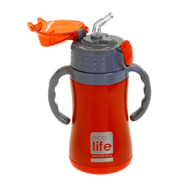 ECOLIFE ΜΕΤΑΛΛΙΚΟ ΘΕΡΜΟΣ ΠΑΙ∆ΙΚΟ 300ml -ΚΟΚΚΙΝΟ - Image 2