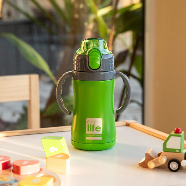 ECOLIFE ΜΕΤΑΛΛΙΚΟ ΘΕΡΜΟΣ ΠΑΙ∆ΙΚΟ 300ml-GREEN - Image 2