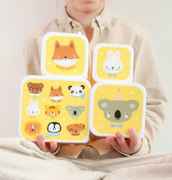 A little lovely company: Σετ 4 δοχεία φαγητού Lunch & Snack Box -Animal Friends - Image 7