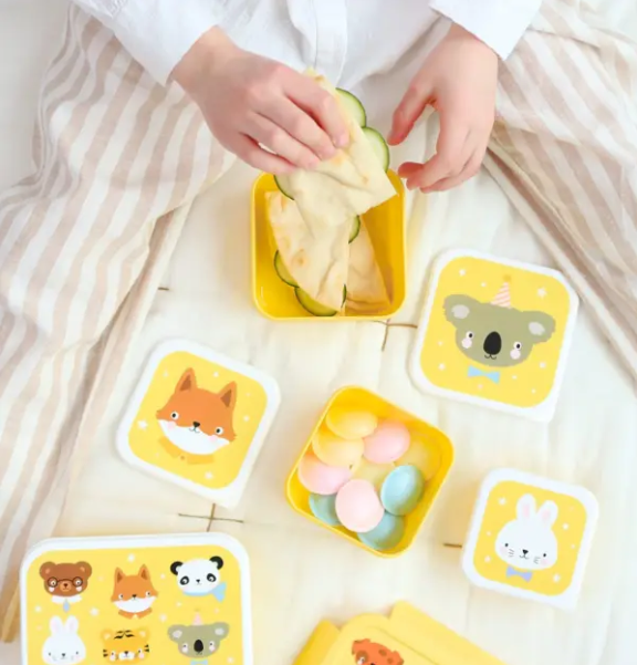 A little lovely company: Σετ 4 δοχεία φαγητού Lunch & Snack Box -Animal Friends - Image 9
