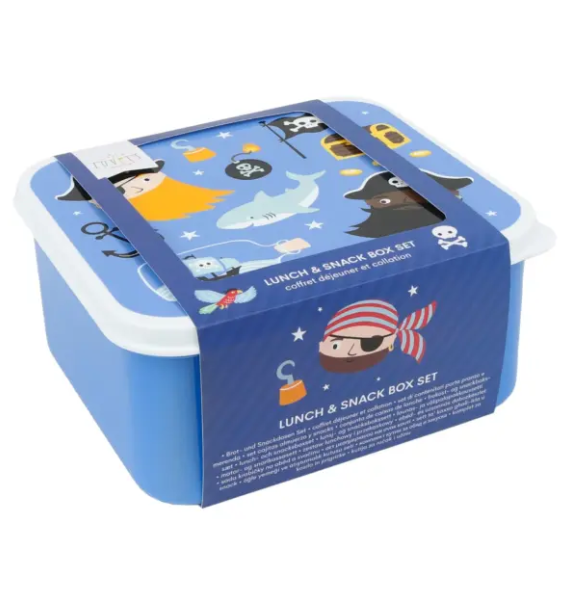A little lovely company: Σετ 4 δοχεία φαγητού Lunch & Snack Box -Pirates - Image 3
