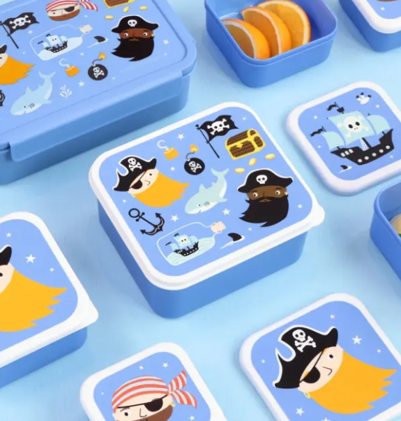 A little lovely company: Σετ 4 δοχεία φαγητού Lunch & Snack Box -Pirates - Image 5