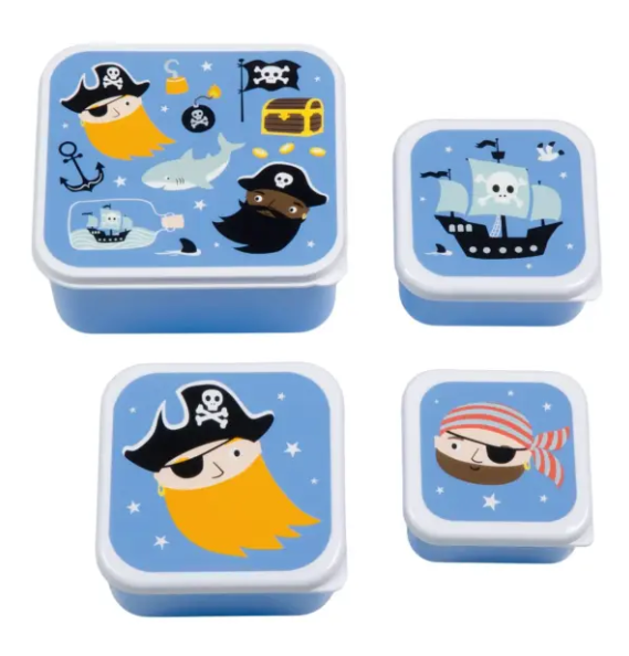 A little lovely company: Σετ 4 δοχεία φαγητού Lunch & Snack Box -Pirates - Image 9