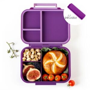 LEKKABOX Mini Classic – Lunchbox with 3 compartments – Lilac