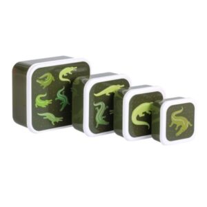Σετ 4 δοχεία φαγητού Lunch & Snack Box Crocodiles – A little lovely company