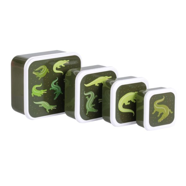 Σετ 4 δοχεία φαγητού Lunch & Snack Box Crocodiles – A little lovely company