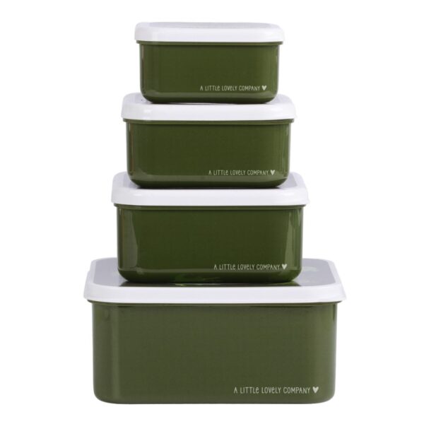 Σετ 4 δοχεία φαγητού Lunch & Snack Box Crocodiles – A little lovely company - Image 3