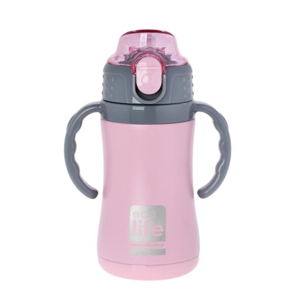 ECOLIFE ΜΕΤΑΛΛΙΚΟ ΘΕΡΜΟΣ ΠΑΙ∆ΙΚΟ 300ml-ΡΟΖ