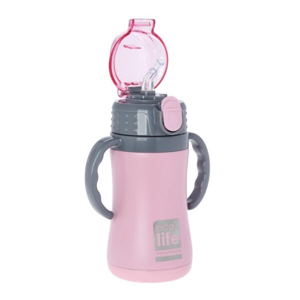 ECOLIFE ΜΕΤΑΛΛΙΚΟ ΘΕΡΜΟΣ ΠΑΙ∆ΙΚΟ 300ml-ΡΟΖ - Image 2