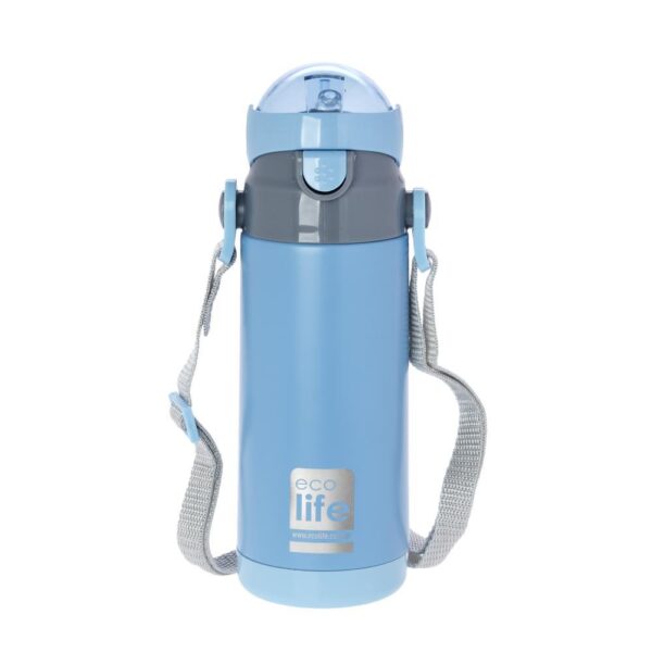 ECOLIFE ΜΕΤΑΛΛΙΚΟ ΘΕΡΜΟΣ ΠΑΙ∆ΙΚΟ 400ml-ΜΠΛΕ
