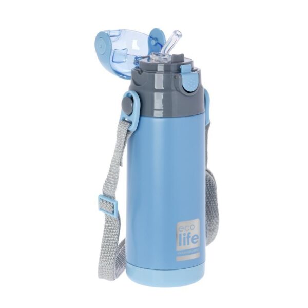 ECOLIFE ΜΕΤΑΛΛΙΚΟ ΘΕΡΜΟΣ ΠΑΙ∆ΙΚΟ 400ml-ΜΠΛΕ - Image 2