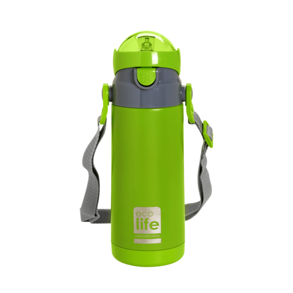 ECOLIFE ΜΕΤΑΛΛΙΚΟ ΘΕΡΜΟΣ ΠΑΙ∆ΙΚΟ 400ml- GREEN