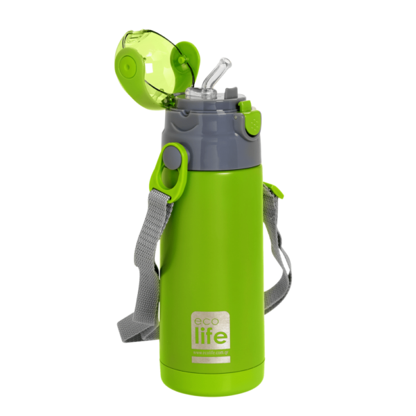 ECOLIFE ΜΕΤΑΛΛΙΚΟ ΘΕΡΜΟΣ ΠΑΙ∆ΙΚΟ 400ml- GREEN - Image 2