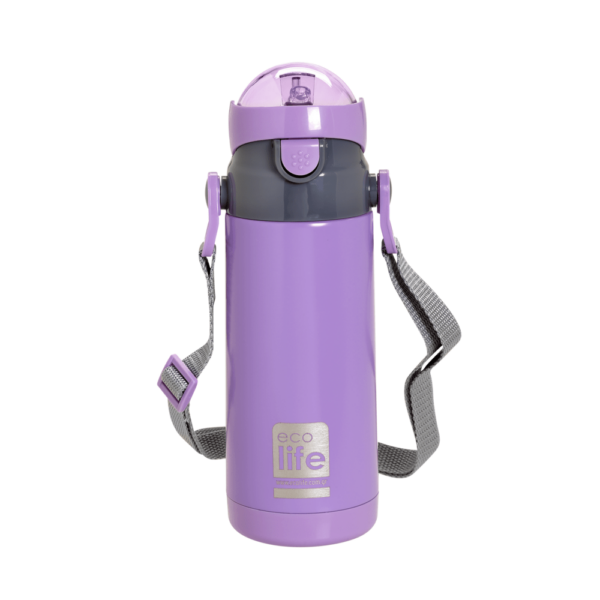 ECOLIFE ΜΕΤΑΛΛΙΚΟ ΘΕΡΜΟΣ ΠΑΙ∆ΙΚΟ 400ml- LILAC