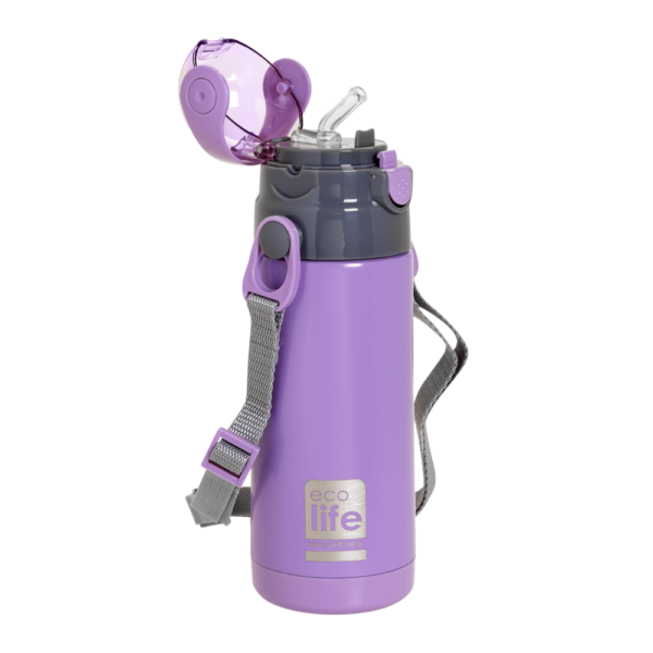 ECOLIFE ΜΕΤΑΛΛΙΚΟ ΘΕΡΜΟΣ ΠΑΙ∆ΙΚΟ 400ml- LILAC - Image 2