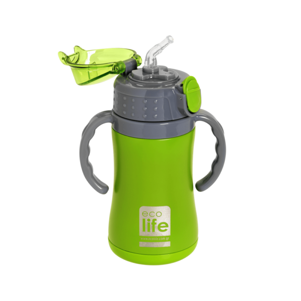 ECOLIFE ΜΕΤΑΛΛΙΚΟ ΘΕΡΜΟΣ ΠΑΙ∆ΙΚΟ 300ml-GREEN - Image 3