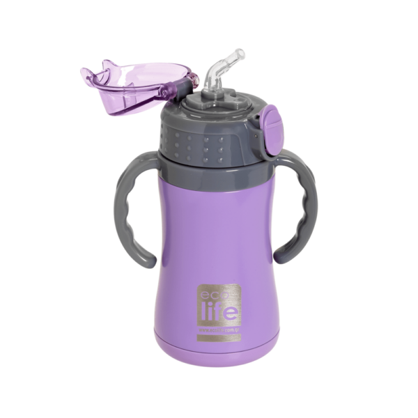 ECOLIFE ΜΕΤΑΛΛΙΚΟ ΘΕΡΜΟΣ ΠΑΙ∆ΙΚΟ 300ml-ΛΙΛΑ - Image 3