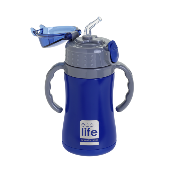 ECOLIFE ΜΕΤΑΛΛΙΚΟ ΘΕΡΜΟΣ ΠΑΙ∆ΙΚΟ 300ml- NAVY BLUE - Image 2