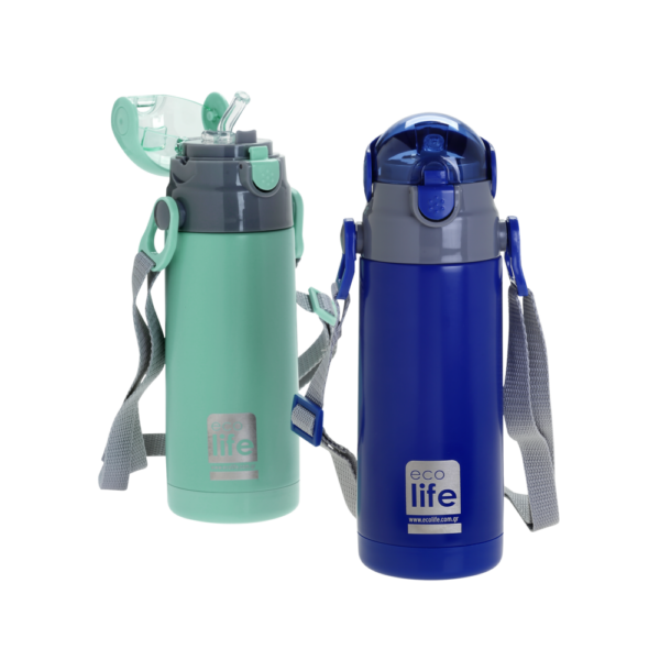ECOLIFE ΜΕΤΑΛΛΙΚΟ ΘΕΡΜΟΣ ΠΑΙ∆ΙΚΟ 400ml-ΜΕΝΤΑ - Image 3