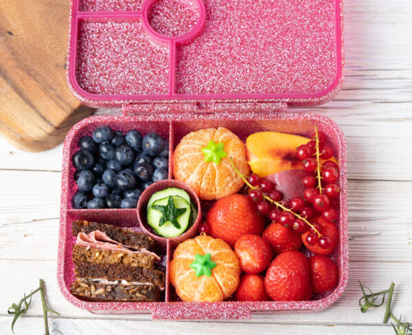 Lekkabox Glamour Lunchbox 4 sections – Pink Glitter - Image 3