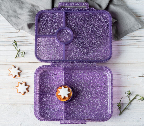 Lekkabox Glamour Lunchbox 4 sections – Purple Glitter - Image 2