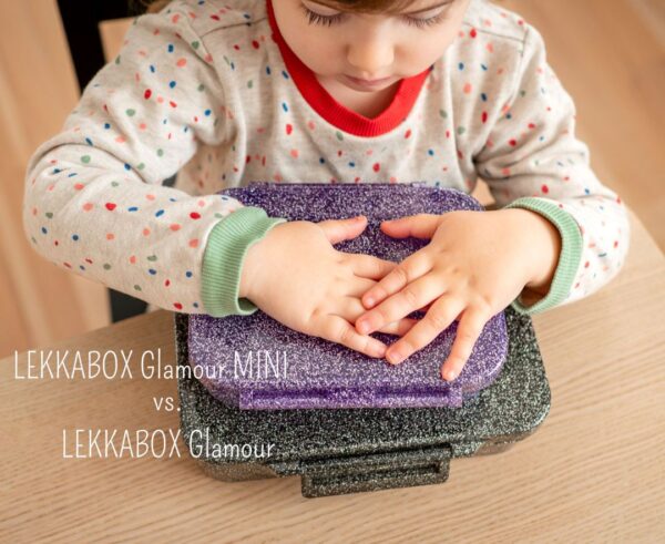 Lekkabox Glamour Lunchbox 4 sections – Black Glitter - Image 2