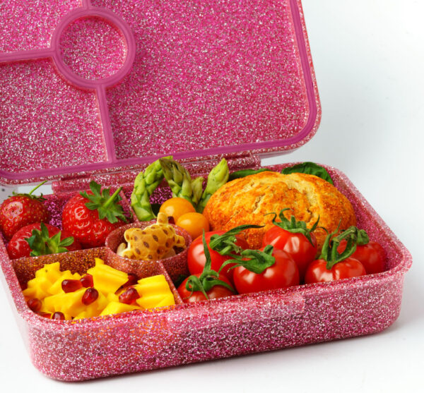 Lekkabox Glamour Lunchbox 4 sections – Pink Glitter - Image 8