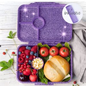 Lekkabox Glamour Lunchbox 4 sections – Purple Glitter