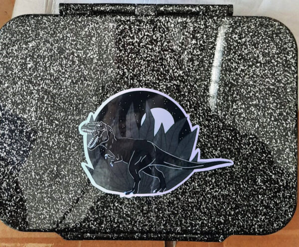Lekkabox Glamour Lunchbox 4 sections – Black Glitter - Image 6