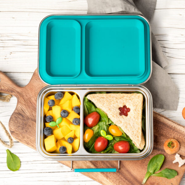 LEKKABOX Duo – Stainless steel lunch box with 2 compartments – Petrol - Image 5