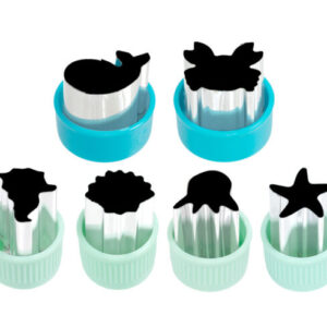 Lekkabox Stainless Steel Cutters, 6 Set – Sea Creatures