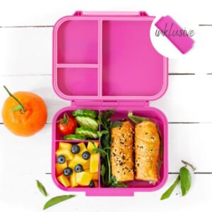 LEKKABOX Mini Classic – Lunchbox with 3 compartments – Berry