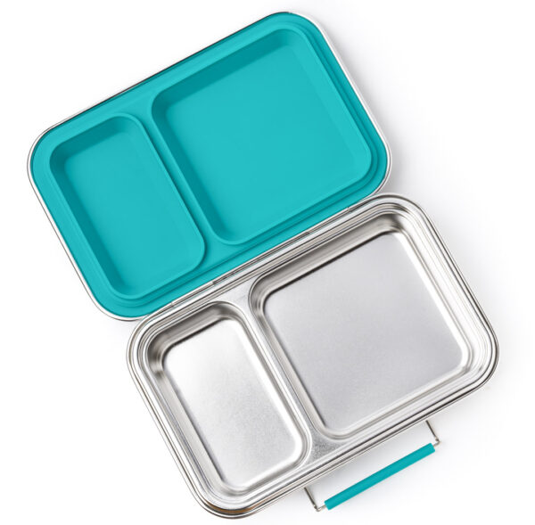 LEKKABOX Duo – Stainless steel lunch box with 2 compartments – Petrol - Image 9