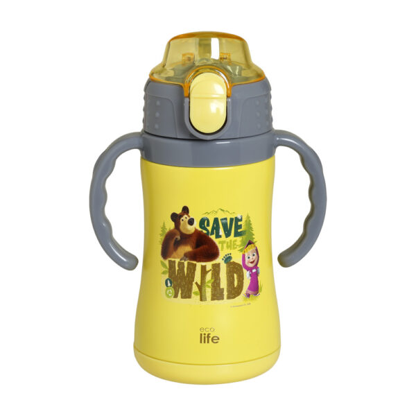 Ecolife Kids Thermos ‘Masha – Save The Wild’ 300ML (yellow)