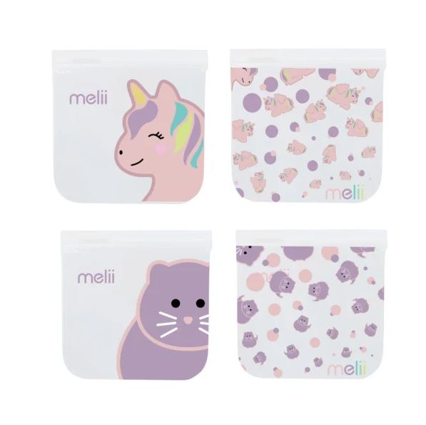 Melii Unicorn/Cat Snack Bags – Επαναχρησιμοποιούμενα Τσαντάκια
