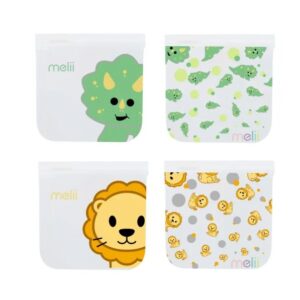 Melii Lion/Dino Snack Bags – Επαναχρησιμοποιούμενα Τσαντάκια