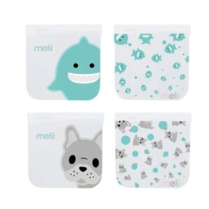 Melii Bulldog/Shark Snack Bags – Επαναχρησιμοποιούμενα Τσαντάκια