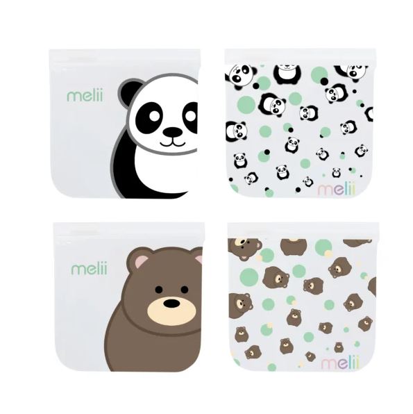 Melii Bear/Panda Snack Bags – Επαναχρησιμοποιούμενα Τσαντάκια