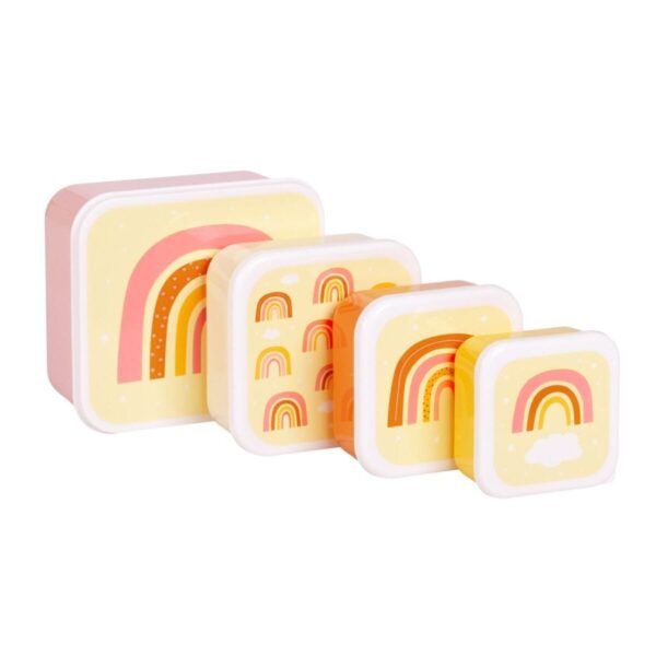 Σετ 4 δοχεία φαγητού Lunch & Snack Box Rainbows