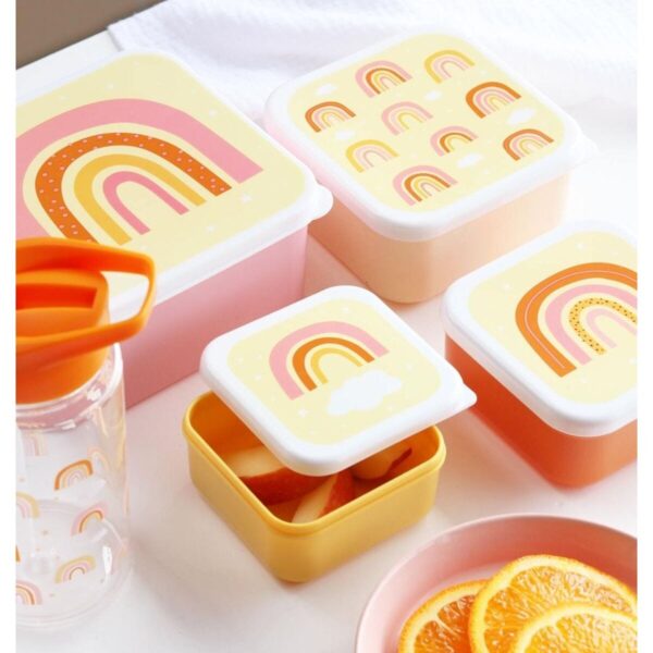 Σετ 4 δοχεία φαγητού Lunch & Snack Box Rainbows - Image 2