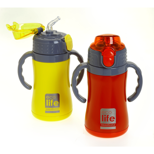 ECOLIFE ΜΕΤΑΛΛΙΚΟ ΘΕΡΜΟΣ ΠΑΙ∆ΙΚΟ 300ml -ΚΟΚΚΙΝΟ - Image 3