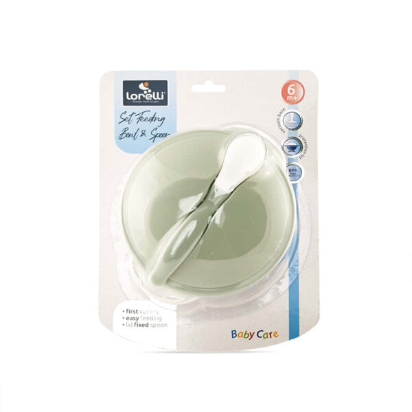 Μπώλ Φαγητού Με Κουταλάκι Mint Green Lorelli - Image 2