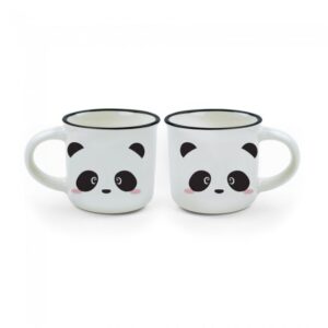 Σετ Κούπες Espresso Legami Panda 2τμχ από Πορσελάνη 50 ml – Λευκό