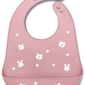 ΣΑΛΙΑΡΑ ΣΙΛΙΚΟΝΗΣ – SILICONE BIB NATURAL DEEP PINK