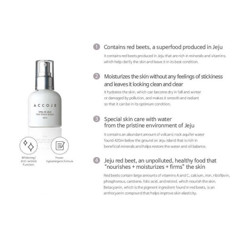 Accoje Vital in Jeju Time Repair Serum 50ml - Image 3