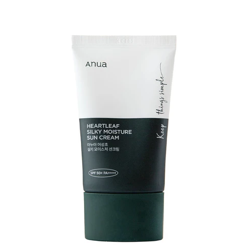 Anua Heartleaf Silky Moisture Sun Cream Αντηλιακή κρέμα για ευαίσθητο δέρμα SPF50+ PA++++ 50ml