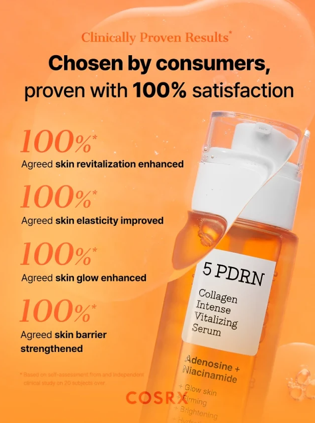 Cosrx 5 Pdrn Collagen Intense Vitalizing Serum – Ορός Ενίσχυσης για Ζωτικότητα, Λάμψη και Σύσφιξη 100ml - Image 3