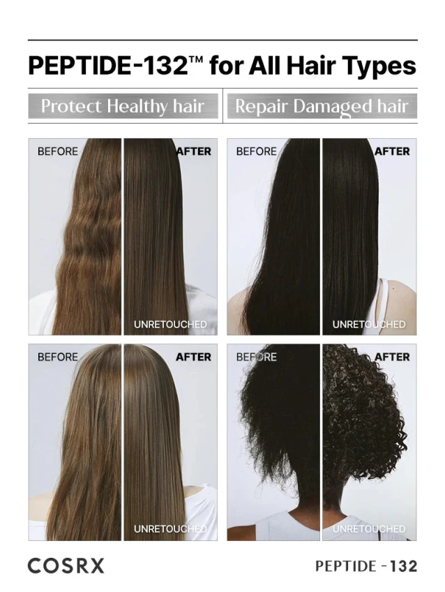 Cosrx Peptide 132 Ultra Perfect Hair Bonding Shampoo – Επανορθωτικό σαμπουάν για υγιή, δυνατά μαλλιά, 200ml - Image 4